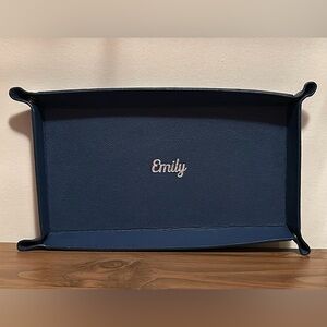 Leather tray with “Emily”